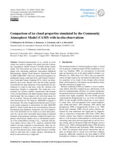 Atmos. Chem. Phys., 14, 10103–10118, 2014 www.atmos-chem-phys.net[removed]doi:[removed]acp[removed] © Author(s[removed]CC Attribution 3.0 License.  Comparison of ice cloud properties simulated by the Communi