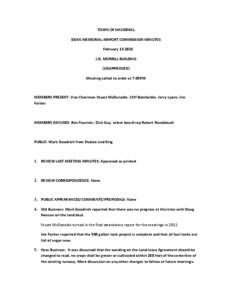 TOWN OF HAVERHILL DEAN MEMORIAL AIRPORT COMMISSION MINUTES February[removed]J.R. MORRILL BUILDING (UNAPPROVED) Meeting called to order at 7:05PM