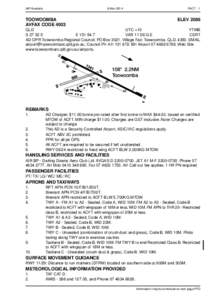 Toowoomba Airport / Airfield traffic pattern / Oakey /  Queensland