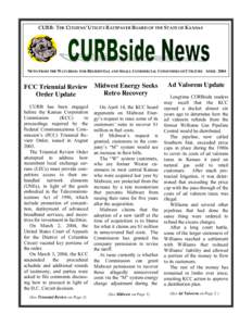 CURB:  THE CITIZENS’ UTILITY RATEPAYER BOARD OF THE STATE OF KANSAS