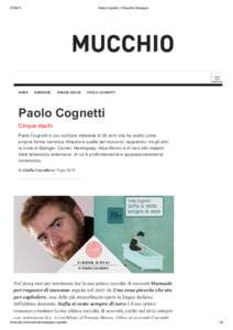 HOME Paolo Cognetti | Il Mucchio Selvaggio