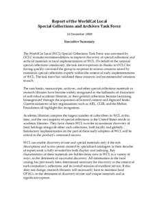 Microsoft Word - FinalReportWCLSpecCollTaskForce.doc