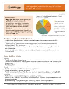 Talking Points: Libraries are Key to Success for New Americans June 2012 By the Numbers