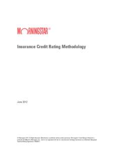 ROUGH OUTLINE OF INSURANCE CREDIT RATING METHODOLOGY