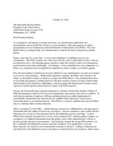 Microsoft Word - Obama FOIA Reform letter