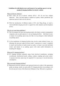 Guidelines for Setting-up Standard Charging Facilities for Electric Vehicles at Car Parks (2nd edition)