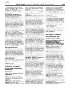 Federal Register / Vol. 80, NoMonday, January 26, Notices Council address: Pacific Council, 7700 NE Ambassador Place, Suite 101, Portland, OR 97220–1384. FOR FURTHER INFORMATION CONTACT: Brett Wiedoff, St