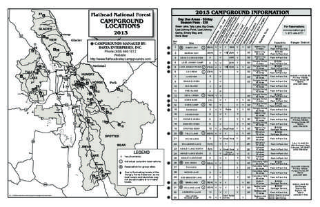 2013 CAMPGROUND INFORMATION  Flathead National Forest 29 22