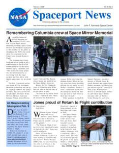 February 4, 2005  Vol. 44, No. 3 Spaceport News America’s gateway to the universe.