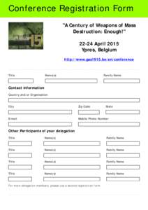 Conference Registration Form 