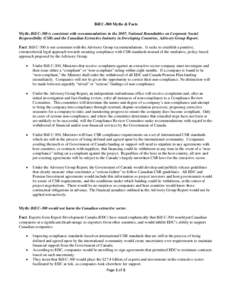 Social responsibility / Corporate social responsibility / Ethics / Export Development Canada / Regulatory compliance / Mining / Frivolous or vexatious / Extractive Sector CSR Counsellor / John McKay / Business ethics / Applied ethics / Law