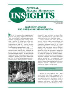 NATURAL HAZARD MITIGATION INSIGHTS  A publication of the Institute for Business & Home Safety