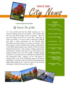 Caldwell, Idaho  City News Fall[removed]A note from Mayor Garret Nancolas