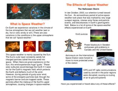 Space / Plasma physics / Planetary science / Space science / Light sources / Space weather / Solar wind / Aurora / Sun / Physics / Space plasmas / Astronomy