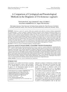 Türkiye Parazitoloji Dergisi, 32 (4): , 2008 © Türkiye Parazitoloji Derneği Türkiye Parazitol Derg. © Turkish Society for Parasitology