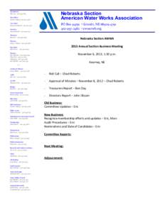 Water industry / Water supply and sanitation in the United States / Roberts / Civil engineering / Construction / American Water Works Association / Environmental engineering / Hydraulic engineering