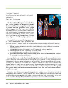 Corporate Award Bon Appétit Management Company (BAMCO)