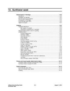 Sunflower seeds – Chapter 14 – Official Grain Grading Guide