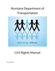 Montana Department of Transportation Civil Rights Manual Revised[removed]