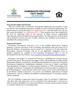 Real estate / Homemaking / Restrictive covenant / Covenant / Equity sharing / United States Department of Housing and Urban Development / Deed / Affordable housing / Real property law / Law / Land law