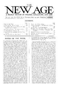 The New Age, Vol. 23, No. 21, Sept. 19, 1918