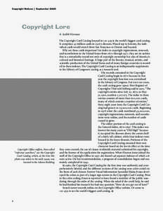 Copyright Notices  | September 2005 Copyright Lore ¤ Judith Nierman
