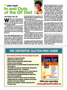 Gluten-free diet / Gluten-free beer / Gluten / Coeliac disease / Worcestershire sauce / Barley / Wheat / Beer / Oat / Food and drink / Health / Diets