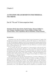 Chapter 8  ACTIVATION MEASUREMENTS FOR THERMAL NEUTRONS  Part H. 152Eu and 36Cl Intercomparison Study