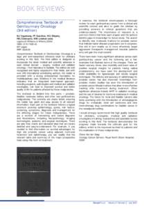 BOOK REVIEWS Comprehensive Textbook of Genitourinary Oncology (3rd edition) NJ Vogelzang, PT Scardino, WU Shipely, FMJ Debruyne, WM Linehan (eds)