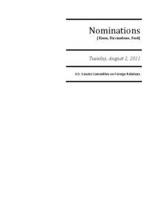 Nominations [ Eisen, Ricciardone, Ford]