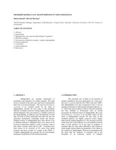 Biochemistry / Sphingolipid / Ceramide / Sphingosine kinase / Lipid signaling / Lipid / Sphingosine / Saccharomyces cerevisiae / Sphingomyelin / Biology / Lipids / Chemistry