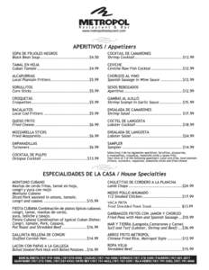 VACA FRITA  Fried Shredded Flank Steak. . . . . . . . . . . . . . . . . . . . . . . . $15.99 BARCELONETA, (CAGUAS / DORADO / FAJARDOGUAYNABO (7