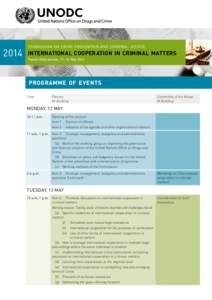 COMMISSION ON CRIME PREVENTION AND CRIMINAL JUSTICE INTERNATIONAL COOPERATION IN CRIMINAL MATTERS: Twenty-third session, 12 –16 May 2014