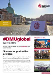 Issue 1 March 2016 #DMUglobal  The story so far...
