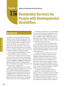 3.10: Residential Services for People with Developmental Disabilities