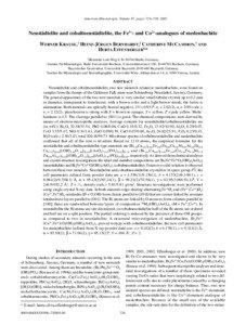 American Mineralogist, Volume 87, pages 726–738, 2002  Neustädtelite and cobaltneustädtelite, the Fe3+- and Co2+-analogues of medenbachite