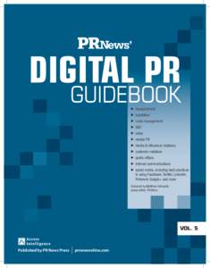 DIGITAL PR GUIDEBOOK 	 measurement 	 reputation 	 crisis management 	 SEO