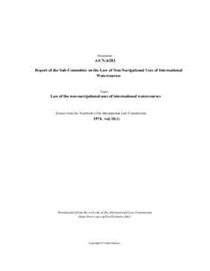 Aquatic ecology / International environmental law / The Helsinki Rules on the Uses of the Waters of International Rivers / International waters / Water resources / Radioactive waste / Convention on the Law of Non-Navigational Uses of International Watercourses / Water politics in the Nile Basin / Water / Environment / Water law