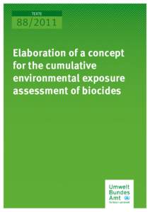 Elaboration of a concept for the cumulative environmental exposure assessment of biocides