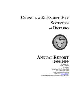 COUNCIL of ELIZABETH FRY SOCIETIES of ONTARIO ANNUAL REPORT[removed]
