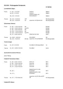 SS 2016 Prüfungsplan Fachpraxis A. Goriss Leichtathletik (Heger) Praxis:  Leistung