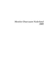 Monitor Duurzaam Nederland 2009