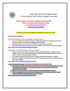 IFLE Flyer: FY 2014 Competition Information (PDF)