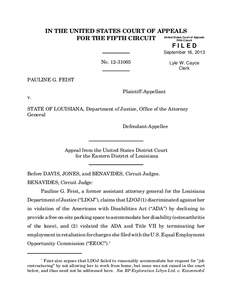 IN THE UNITED STATES COURT OF APPEALS Court of Appeals FOR THE FIFTH CIRCUIT United States Fifth Circuit  FILED