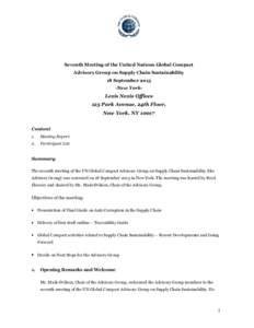 Microsoft Word - Report Seventh Meeting of the UN Global Compact Advisory Group on Supply Chain Sustainability_Final_.doc