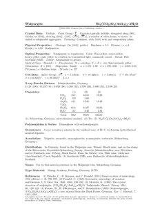 Phosphate minerals / Zeunerite / Natural resources / Arsenate minerals / Crystallography / Chemistry