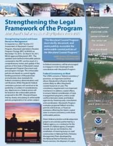 Strengthening the Legal Framework of the Program Maryland’s Enforceable Policy Update[removed]Strengthening Coastal and Ocean Resource Management