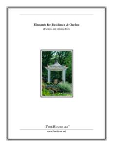 Elements for Residence & Garden Structures and Columns Folio