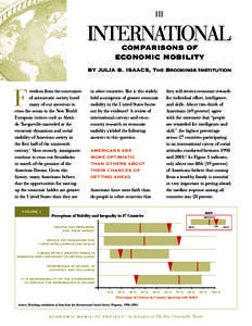 III  INTERNATIONAL COMPARISONS OF ECONOMIC MOBILITY