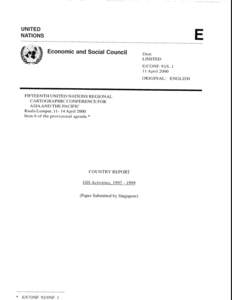 UNITED NATIONS E Economic and Social Council